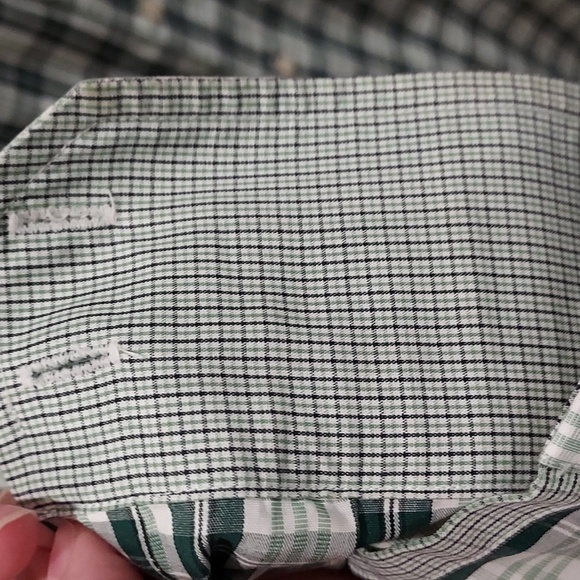 Banana Republic Green and White Plaid Button Down Shirt Size Small - Picture 5 of 13